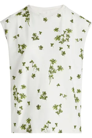 Giambattista Valli Top con bordado Jardin du Cap