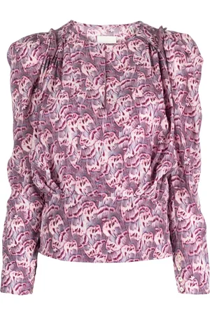 Isabel Marant Blusa Zarga con motivo gráfico