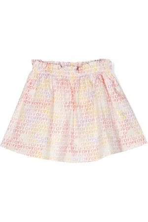 OFF-WHITE Falda acampanada con logo estampado