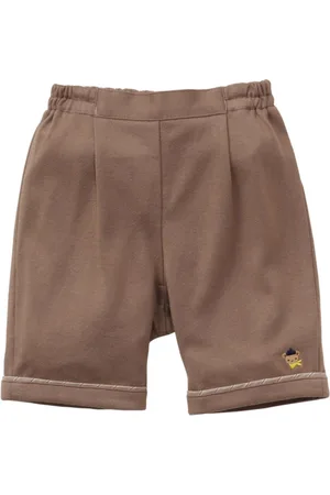 Familiar Pantalones con oso bordado