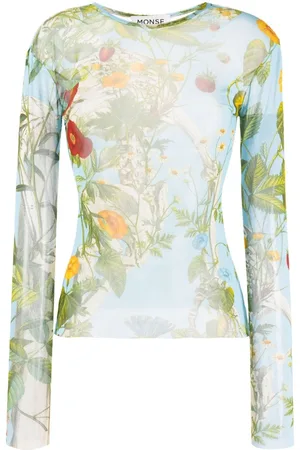 MONSE Camiseta con estampado botánico