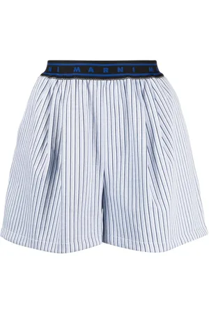 Marni Shorts a rayas con logo en la cintura