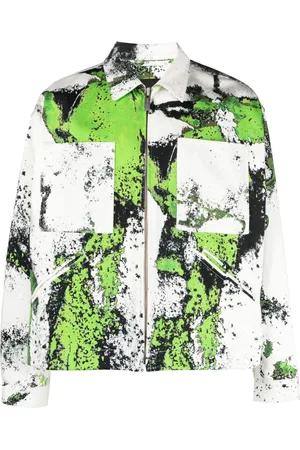 44 Label Group Chaqueta vaquera con estampado corrosivo