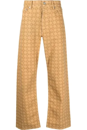 Nanushka Pantalones rectos con monograma