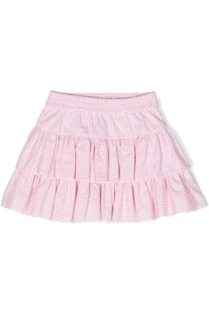 MONNALISA Falda a rayas con charm de corazón