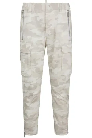 Pantalones militares vintage caqui pierna cónica estilo cargo