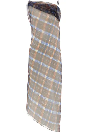 Salvatore Ferragamo Vestido midi a cuadros