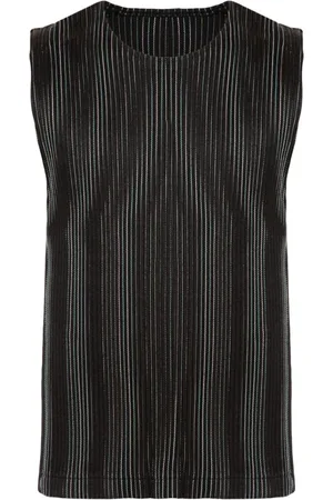 Issey Miyake Top sin mangas plisado