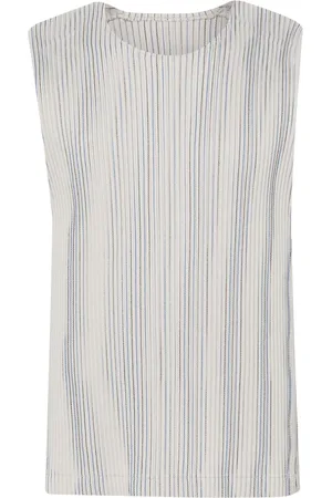 Issey Miyake Top sin mangas plisado