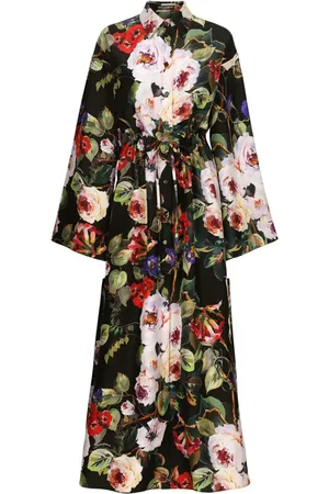 Dolce & Gabbana Vestido camisero con estampado Rose