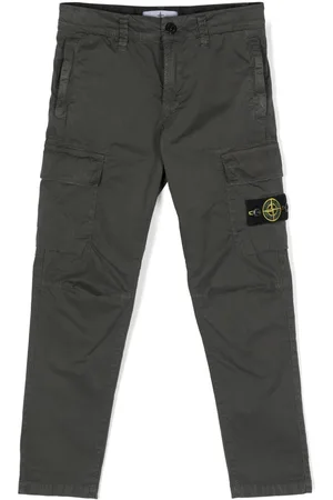 Stone Island Pantalones rectos con motivo Compass