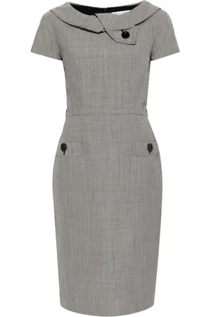 Dior Vestido con motivo pied de poule 2010 pre-owned