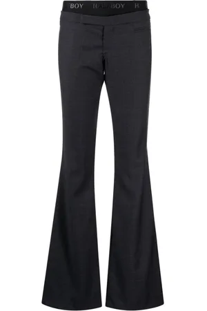 Halfboy Pantalones acampanados con logo en la cinturilla