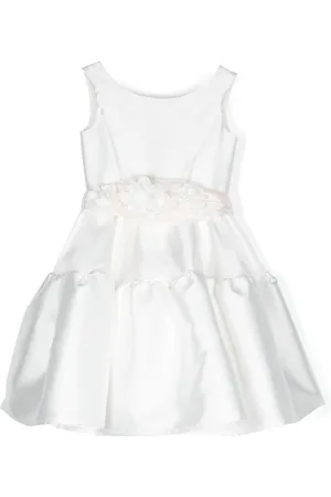 MONNALISA Vestido con aplique floral y capas