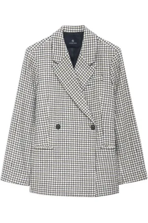 ANINE BING Blazer Kaia a cuadros