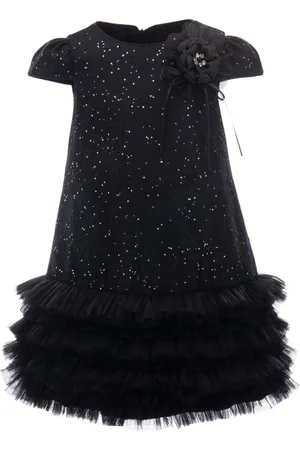 Tulleen Vestido corto con volante y encaje