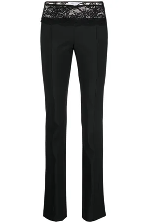 BLUMARINE Pantalones de vestir con detalles de encaje