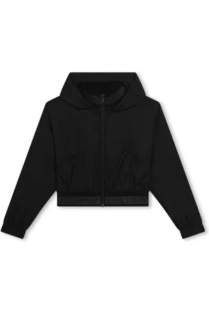 Karl Lagerfeld Chaqueta con capucha y logo en jacquard