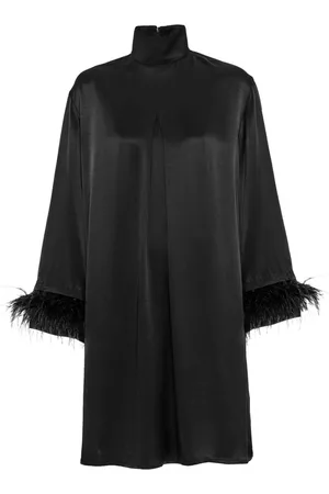 Sleeper Minivestido con ribete de plumas