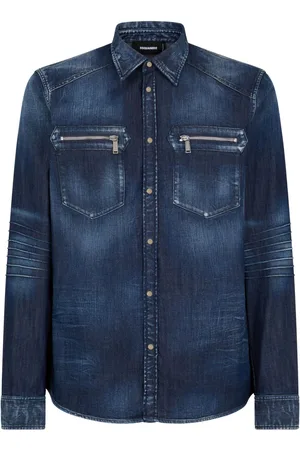 Dsquared2 Camisa vaquera con bolsillo de cremallera