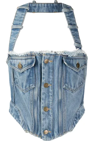 MONSE Top estilo corsé con cuello halter
