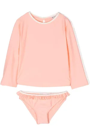 BONPOINT Tankini de manga larga con volantes