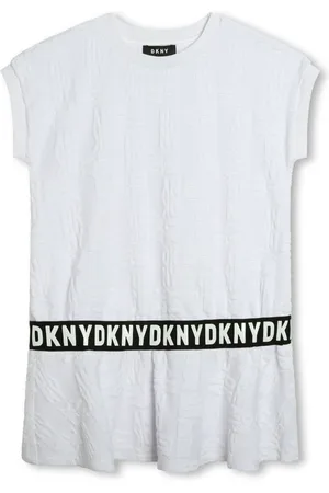 DKNY Vestido con franja del logo