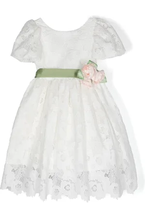 MONNALISA Vestido a capas con encaje guipur