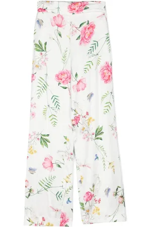 MONNALISA Pantalones anchos con estampado floral