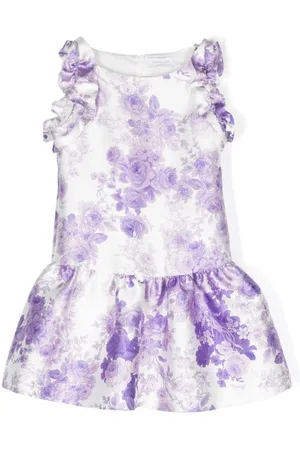 MONNALISA Vestido corto acampanado con estampado floral
