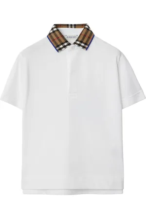 Burberry Polo con cuello a cuadros