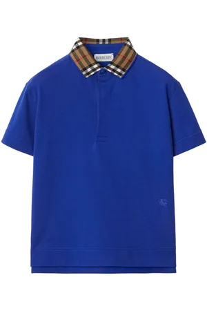 Burberry Polo con cuello a cuadros