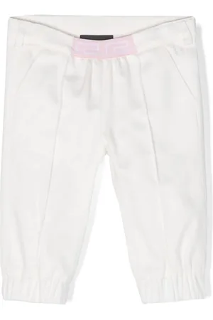 VERSACE Pantalones de vestir con cinturilla Greca