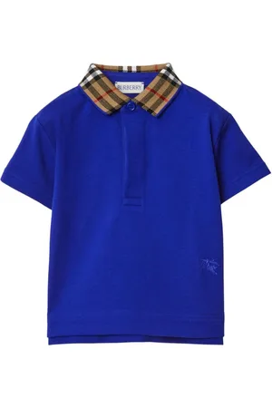 Burberry Polo con cuello a cuadros