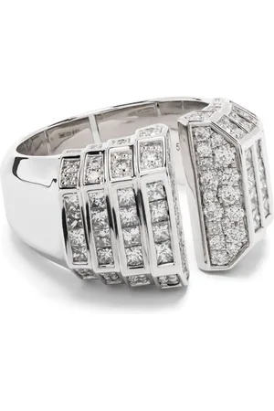 Statement Anillo de cóctel Meaningful Beauties #4 en plata de ley con diamantes