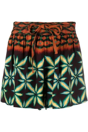 ULLA JOHNSON Pantalones cortos Olivinite con motivo abstracto