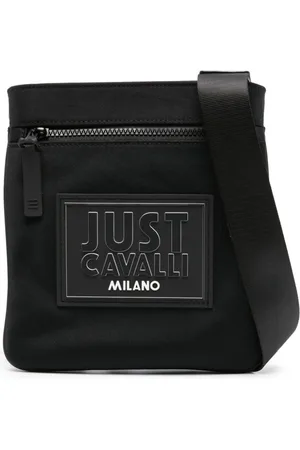 Roberto Cavalli Bolso messenger con parche del logo