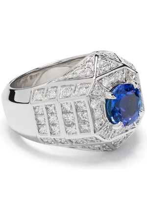 Statement Anillo de cóctel Meaningful Beauties #5 en plata de ley con diamantes