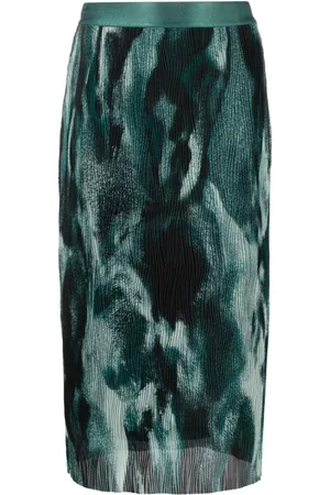 HUGO BOSS Falda Evibelle plisada con estampado abstracto