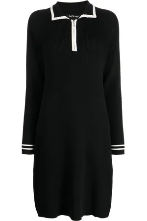 tout a coup Vestido tipo polo con ribete a rayas