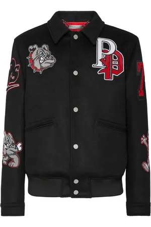 Philipp Plein Chaqueta bomber con parche del logo