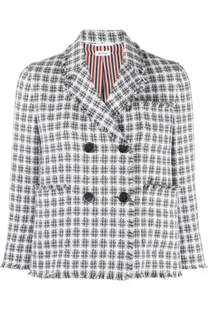 Thom Browne Chaqueta de tweed con doble botonadura