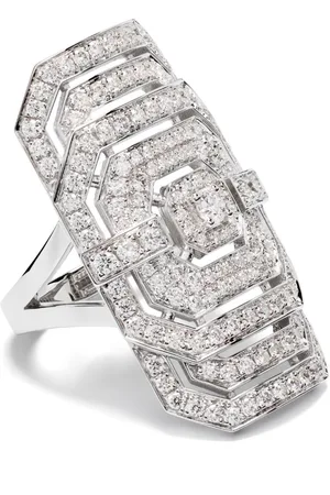 Statement Anillo de cóctel Ring My Way XXL en plata de ley con diamantes
