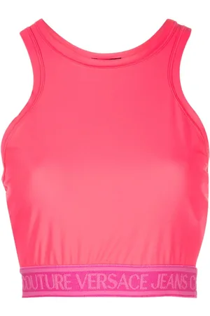 VERSACE Top con franja del logo