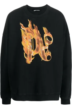 Palm Angels Sudadera Burning con monograma