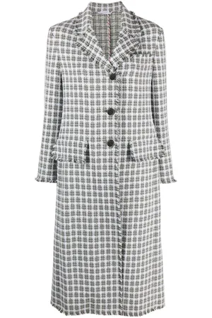 Thom Browne Abrigo de tweed a cuadros