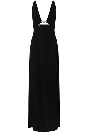 Paco rabanne Vestido largo con cuello en V
