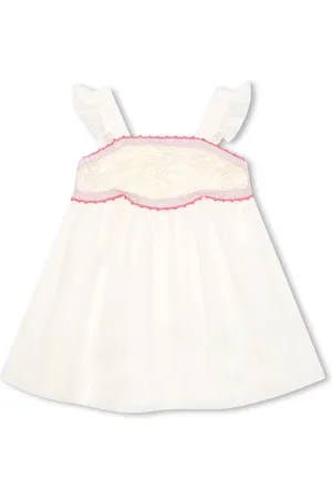 Chloé Vestido sin mangas con panel de ganchillo