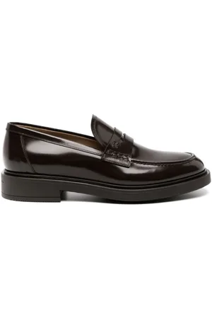 Gianvito Rossi Mocasines Harris con logo en relieve