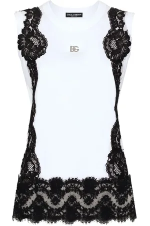 Dolce & Gabbana Camiseta con detalles de encaje